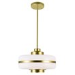 CWI Lighting Elementary 1 Light Down Contemporary Metal Pendant in Gold