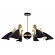 CWI Lighting Rolin 12 Light Down Transitional Metal Chandelier in Black/Gold