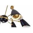 CWI Lighting Rolin 12 Light Down Transitional Metal Chandelier in Black/Gold