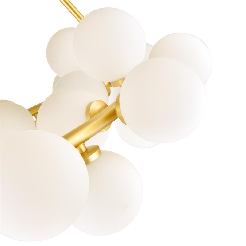 CWI Lighting Arya 25 Light Contemporary Metal Chandelier in Satin Gold