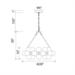 CWI Lighting Arya 25 Light Contemporary Metal Chandelier in Satin Gold
