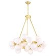 CWI Lighting Arya 25 Light Contemporary Metal Chandelier in Satin Gold
