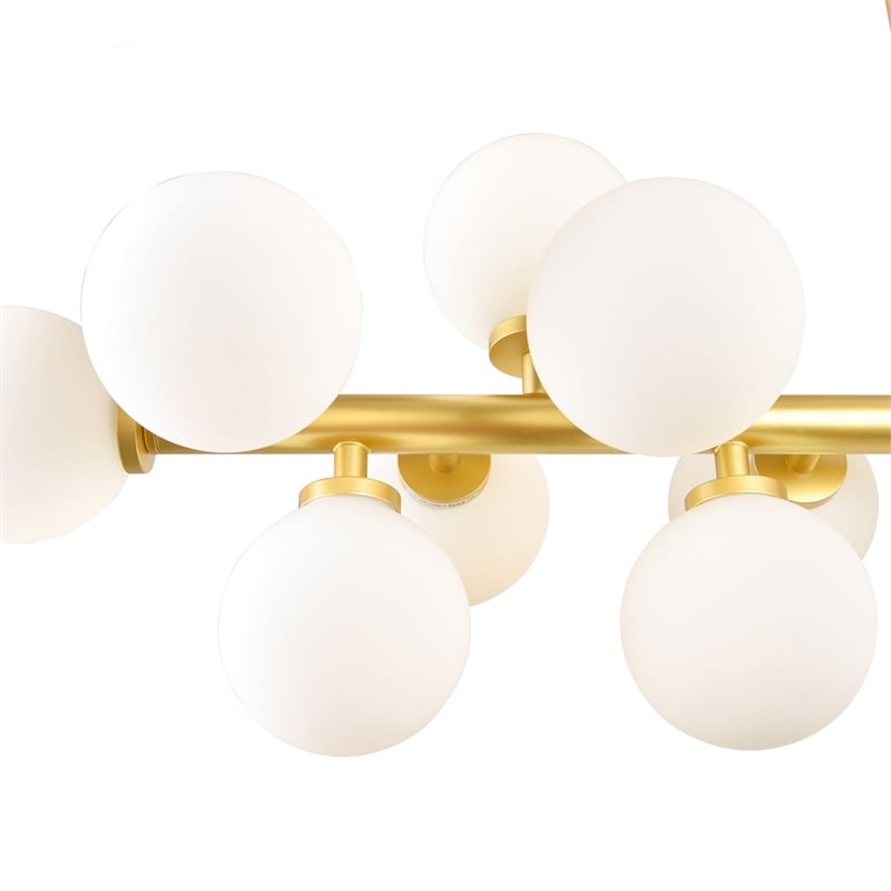CWI Lighting Arya 16 Light Contemporary Metal Chandelier in Satin Gold