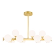 CWI Lighting Arya 16 Light Contemporary Metal Chandelier in Satin Gold
