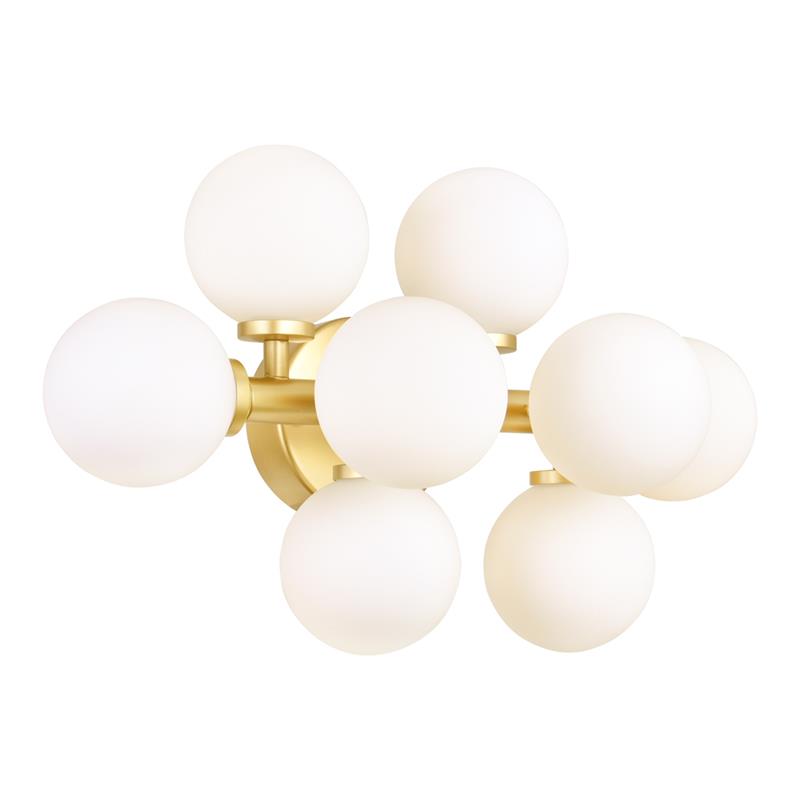 CWI Lighting Arya 8 Light Contemporary Metal Wall Sconce in Satin Gold