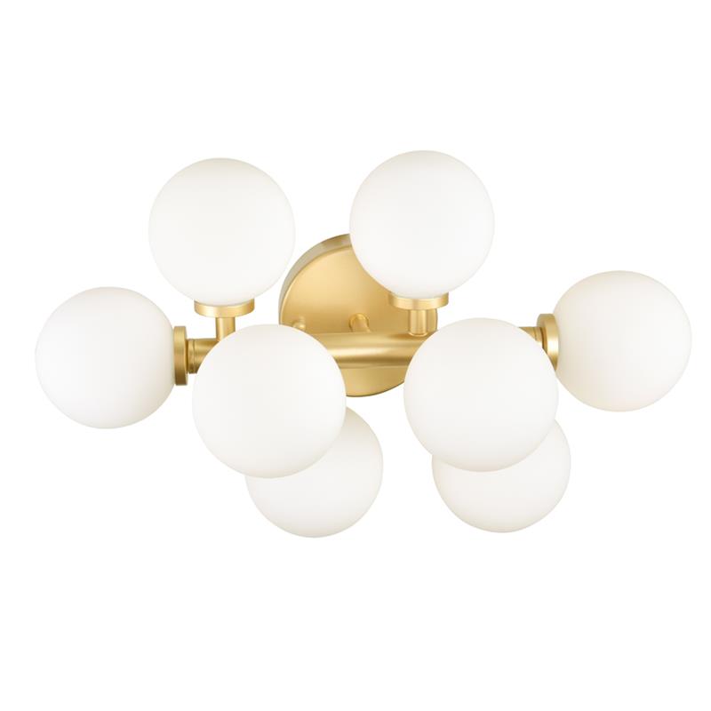 CWI Lighting Arya 8 Light Contemporary Metal Wall Sconce in Satin Gold