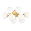 CWI Lighting Arya 8 Light Contemporary Metal Wall Sconce in Satin Gold