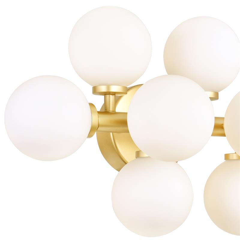 CWI Lighting Arya 8 Light Contemporary Metal Wall Sconce in Satin Gold