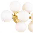 CWI Lighting Arya 8 Light Contemporary Metal Wall Sconce in Satin Gold