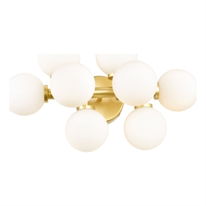 CWI Lighting Arya 8 Light Contemporary Metal Wall Sconce in Satin Gold