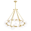 CWI Lighting Arya 45 Light Contemporary Metal Chandelier in Satin Gold
