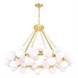 CWI Lighting Arya 45 Light Contemporary Metal Chandelier in Satin Gold