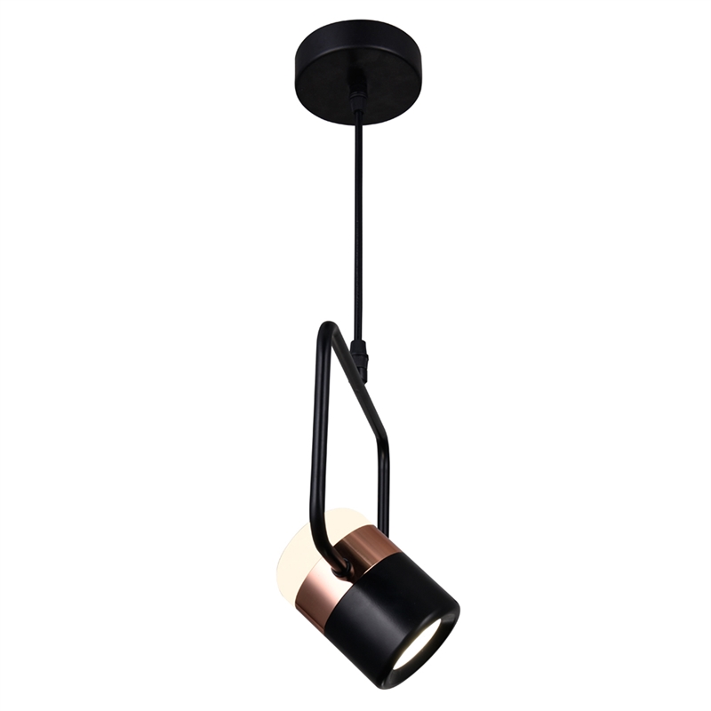 CWI Lighting Moxie Contemporary Metal LED Down Mini Pendant in Black