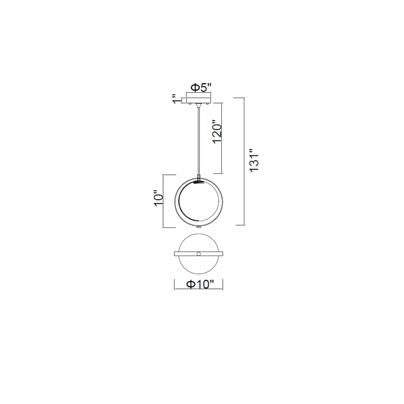 CWI Lighting Da Vinci 1 Light Contemporary Metal Mini Pendant in Brass