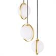 CWI Lighting Da Vinci 3 Light Contemporary Metal Pendant in Brass
