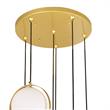 CWI Lighting Da Vinci 6 Light Contemporary Metal Pendant in Brass