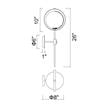 CWI Lighting Da Vinci 1 Light Metal Wall Light in Medallion Gold