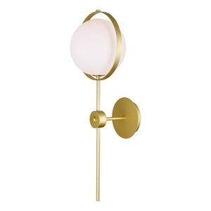 CWI Lighting Da Vinci 1 Light Metal Wall Light in Medallion Gold