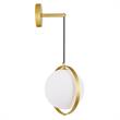CWI Lighting Da Vinci 1 Light Contemporary Metal Wall Light in Brass