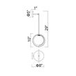 CWI Lighting Da Vinci 1 Light Contemporary Metal Wall Light in Brass
