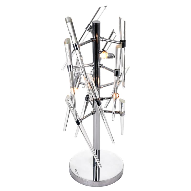 CWI Lighting Icicle 3 Light Contemporary Metal Table Lamp in Chrome