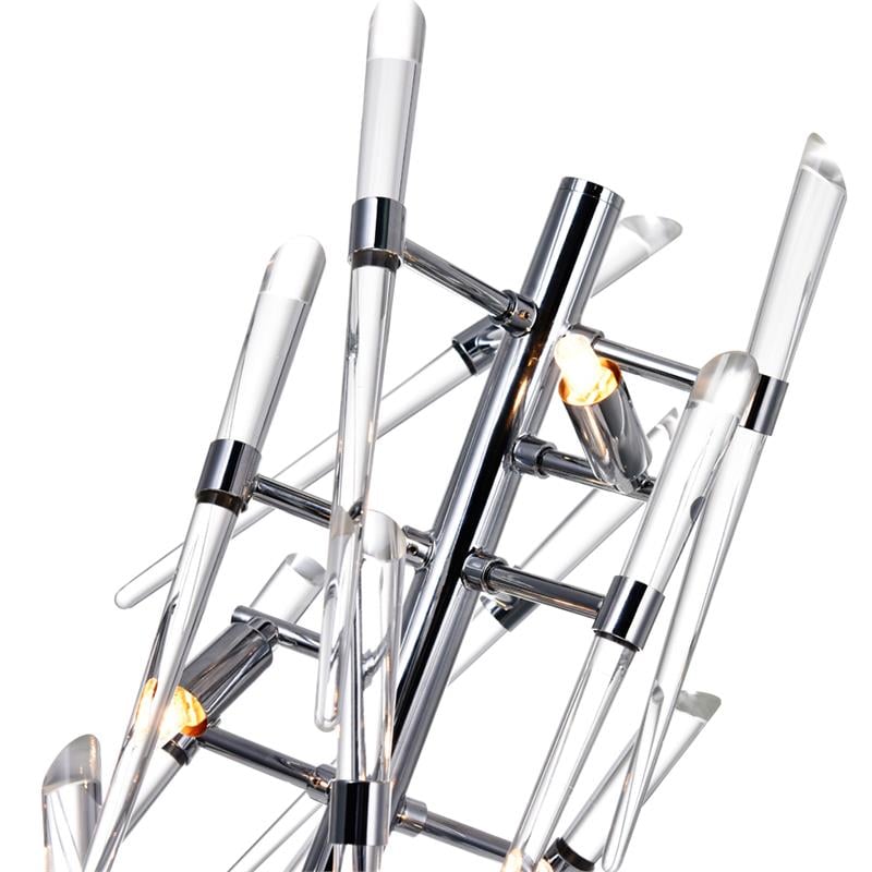 CWI Lighting Icicle 3 Light Contemporary Metal Table Lamp in Chrome