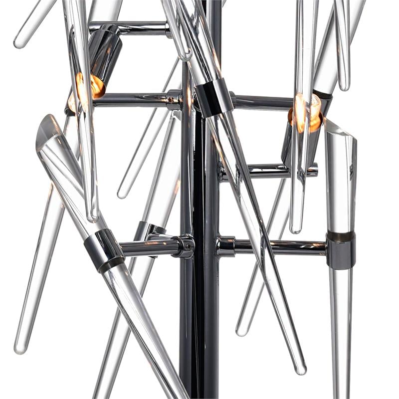 CWI Lighting Icicle 3 Light Contemporary Metal Table Lamp in Chrome