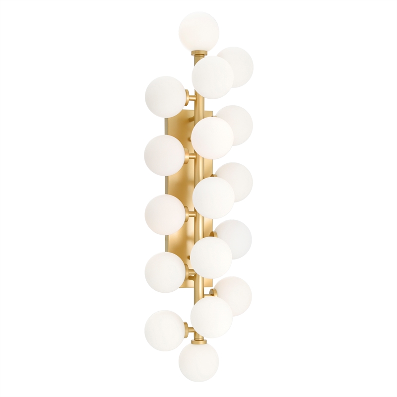 CWI Lighting Arya 17 Light Contemporary Metal Wall Sconce in Satin Gold