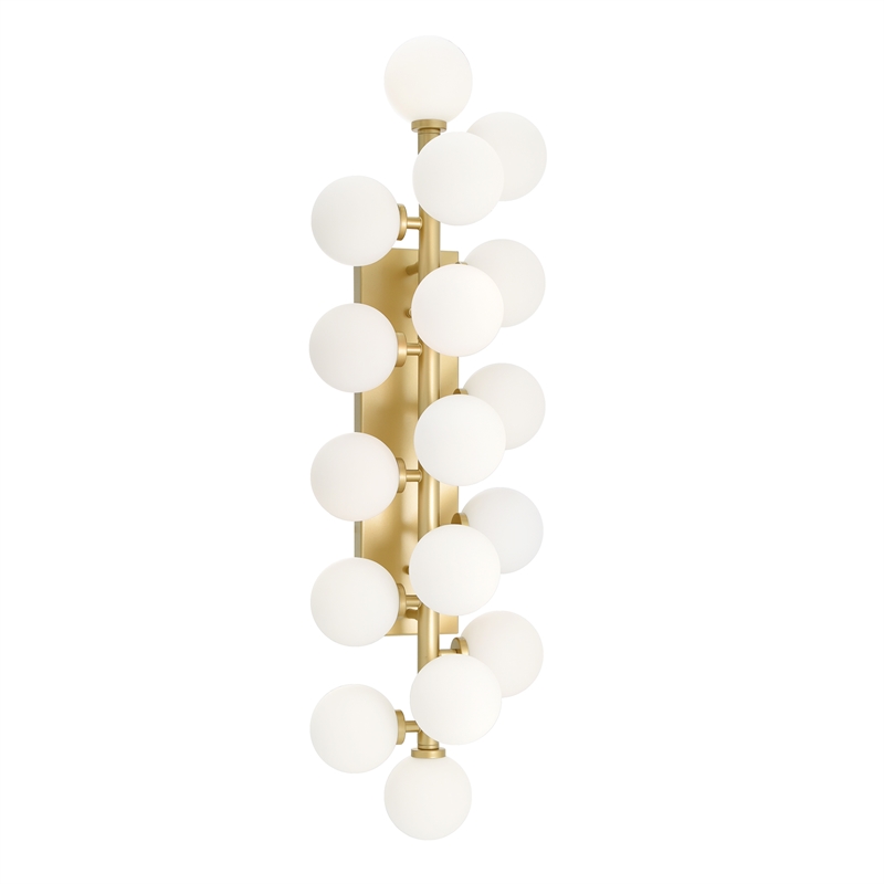 CWI Lighting Arya 17 Light Contemporary Metal Wall Sconce in Satin Gold