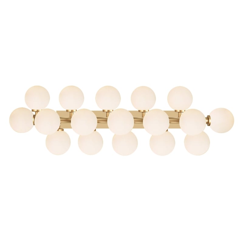 CWI Lighting Arya 17 Light Contemporary Metal Wall Sconce in Satin Gold