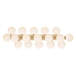 CWI Lighting Arya 17 Light Contemporary Metal Wall Sconce in Satin Gold