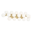 CWI Lighting Arya 17 Light Contemporary Metal Wall Sconce in Satin Gold