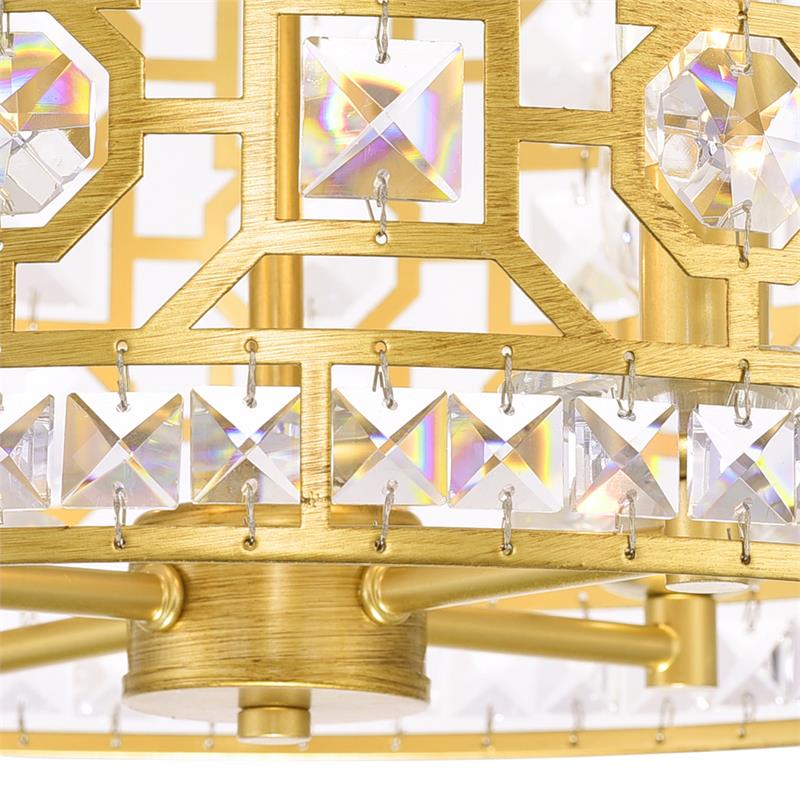 CWI Lighting Belinda 4 Light Transitional Metal Chandelier in Champagne Gold