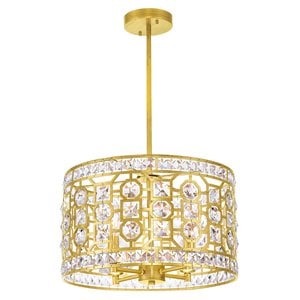 CWI Lighting Belinda 4 Light Transitional Metal Chandelier in Champagne Gold
