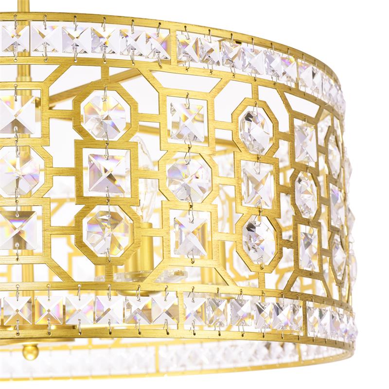 CWI Lighting Belinda 6 Light Transitional Metal Chandelier in Champagne Gold