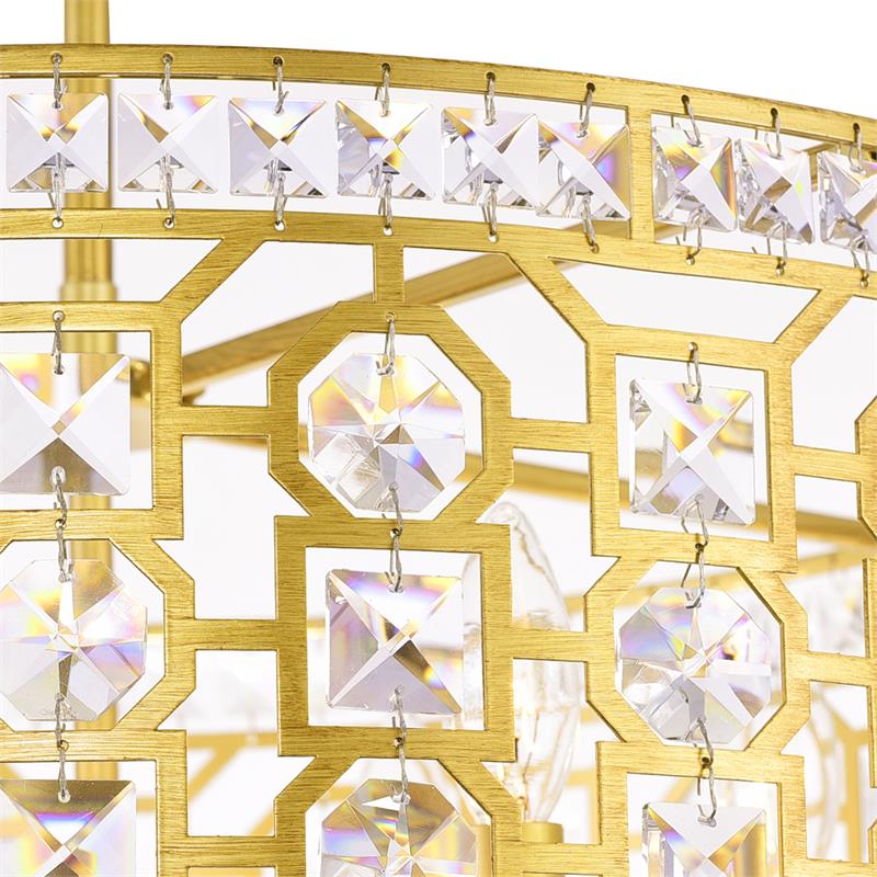 CWI Lighting Belinda 6 Light Transitional Metal Chandelier in Champagne Gold