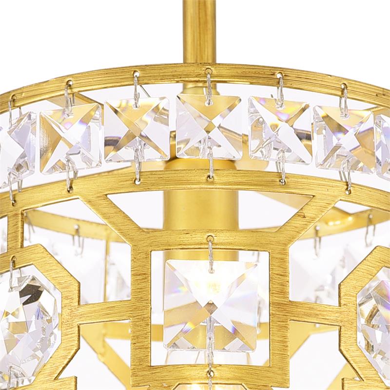 CWI Lighting Belinda 1 Light Transitional Metal Pendant in Champagne Gold