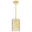 CWI Lighting Belinda 1 Light Transitional Metal Pendant in Champagne Gold