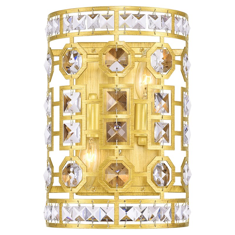 CWI Lighting Belinda 2 Light Transitional Metal Wall Sconce in Champagne Gold