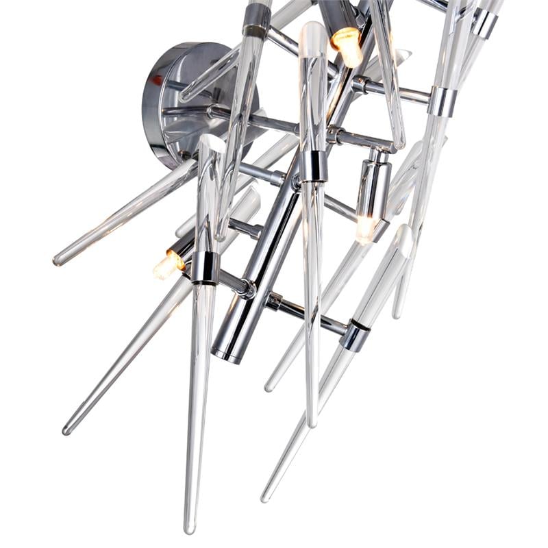 CWI Lighting Icicle 3 Light Contemporary Metal Wall Light in Chrome