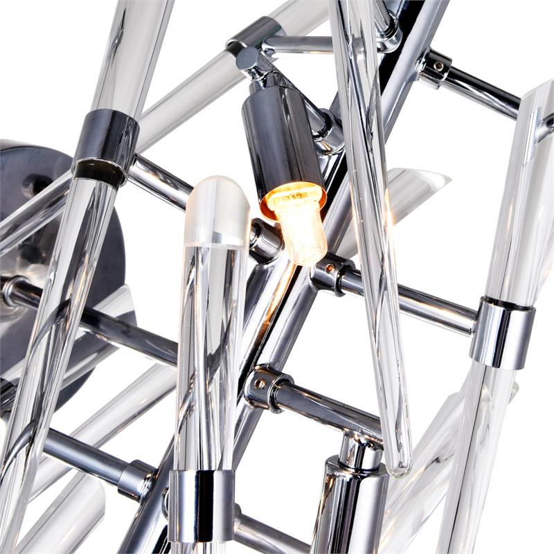 CWI Lighting Icicle 3 Light Contemporary Metal Wall Light in Chrome