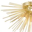 CWI Lighting Savannah 6 Light Contemporary Metal Flush Mount in Gold Leaf