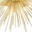 CWI Lighting Savannah 6 Light Contemporary Metal Flush Mount in Gold Leaf