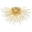 CWI Lighting Savannah 6 Light Contemporary Metal Flush Mount in Gold Leaf
