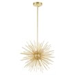 CWI Lighting Savannah 6 Light Contemporary Metal Chandelier in Gold Leaf