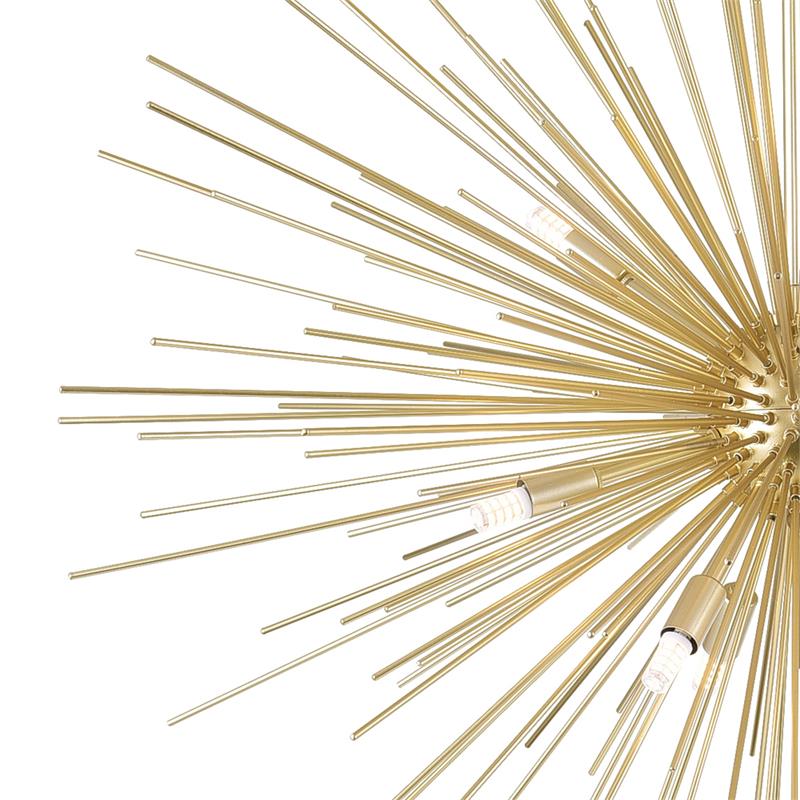 CWI Lighting Savannah 9 Light Contemporary Metal Chandelier in Gold Leaf