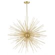 CWI Lighting Savannah 9 Light Contemporary Metal Chandelier in Gold Leaf
