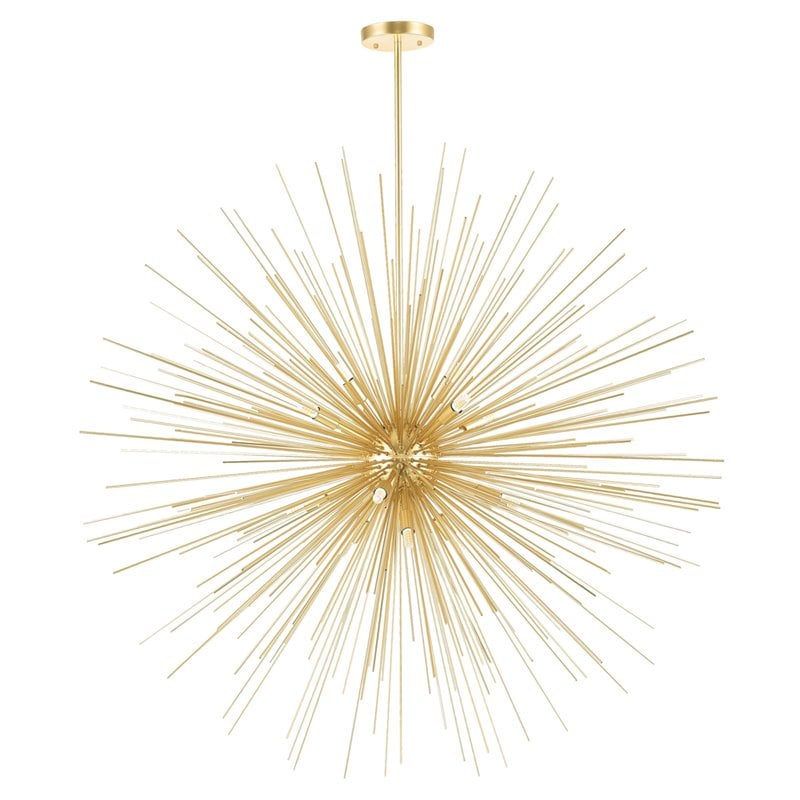 CWI Lighting Savannah 14 Light Contemporary Metal Chandelier in Gold Leaf