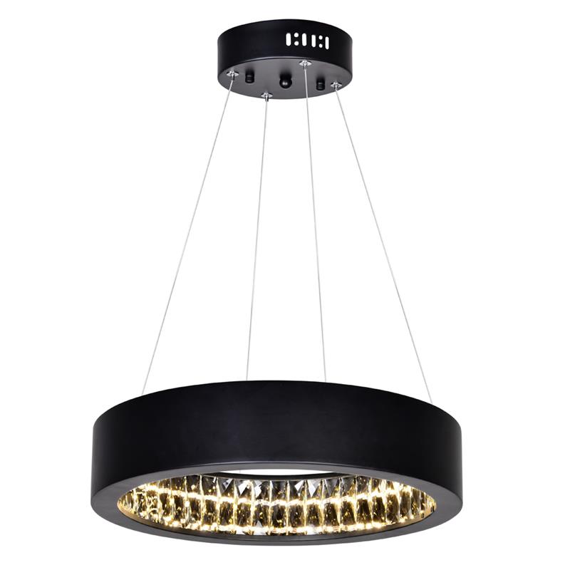 CWI Lighting Rosalina Contemporary Metal LED Chandelier in Matte Black