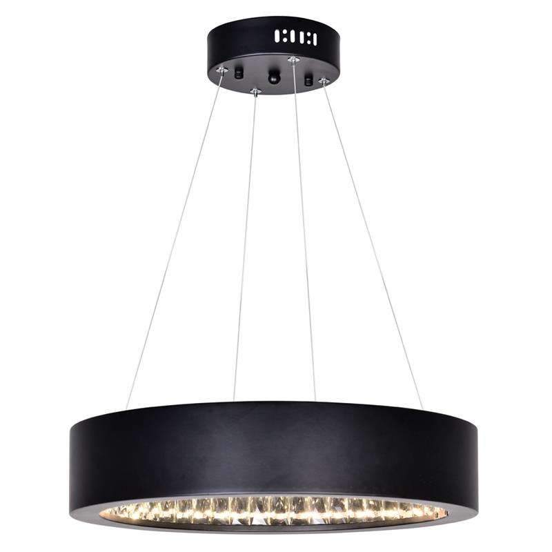 CWI Lighting Rosalina Contemporary Metal LED Chandelier in Matte Black